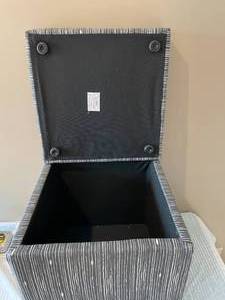 lot 237 image: Square Ottoman Footstool with Storage