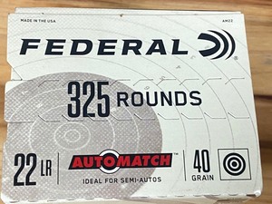 lot 87 image: (325) Rounds Of Federal .22LR AutoM...