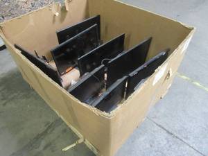 lot 201 image: WHOLESALE MIXED PALLET OF MISCELLANEOUS SMALL TVs AND COMPUTER MONITORS