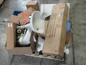 lot 206 image: WHOLESALE MIXED PALLET OF MISCELLANEOUS BUILDING MATERIALS AND MORE