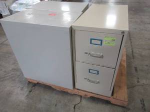 lot 208 image: WHOLESALE MIXED PALLET OF MISCELLANEOUS FILING CABINETS (Some Drawers are locked - Missing Keys)