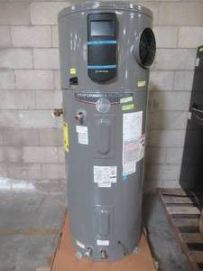lot 112 image: RHEEM Performance Platinum 50 gal. 10 Year Hybrid High Efficiency Smart Tank Electric Water Heater, XE50T10HD50U1 - Leaks at top.