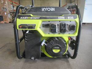 lot 51 image: Ryobi 6,500-Watt Gasoline Powered Portable Generator with CO Shutdown Sensor RY906500S