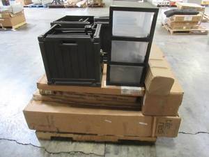 lot 215 image: WHOLESALE MIXED PALLET OF MISCELLANEOUS GARDEN HOSE BOXES, BUILDING MATERIALS AND MORE