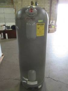 lot 307 image: Rheem Marathon 50 Gal. Tall 45004500-Watt Elements Non Metallic Lifetime Electric Tank Water Heater MR50245 - Untested - Previously Installed