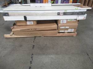 lot 404 image: WHOLESALE MIXED PALLET OF MISCELLANEOUS BARN DOORS, BUILDING MATERIALS AND MORE