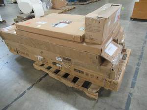 lot 411 image: WHOLESALE MIXED PALLET OF MISCELLANEOUS TOP FOR PERGOLA, BUILDING MATERIALS AND MORE