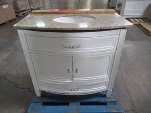 lot 11 image: Home Decorators Collection Dacosti 36 in. W x 22 in. D Vanity in White with Top Dacosti 36