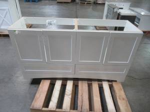 lot 15 image: Glacier Bay Lancaster 60.25 in. W Vanity in White LC60P2COM-WH