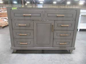 lot 30 image: Home Decorators Collection Grovehurst 48 in. W x 34.5 in. H Bath Vanity in Antique Grey HDC48DGV