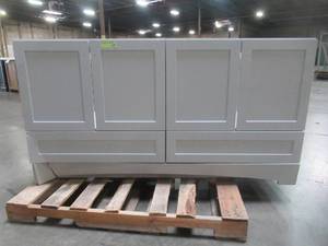 lot 31 image: Glacier Bay Lancaster 60 in. W x 19 in. D Bath Vanity in Pearl Gray LC60P2-PG