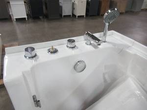 lot 57 image: Health Smart 52 x 30 x 40 White Health Smart Walk in Tub - Left Hand WB-701-LEFT