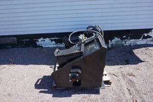 lot 15 image: 2020 Mower King SSCM Universal Mount Bobcat Skid Loader Skid Steer 52 Hydraulic Cement Mixer Attachment