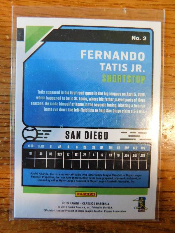 lot 92 image: 2019 Panini Fernando Tatis Jr. Rookie Card #2 - Hottest Guy In Baseball