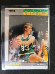 lot 2 image: 1987 Fleer Basketball Larry Bird #11