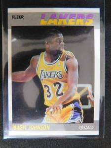 lot 3 image: 1987 Fleer Basketball Magic Johnson #56