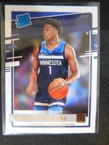 lot 26 image: 2020 Donruss Rated Rookie Anthony Edwards #201