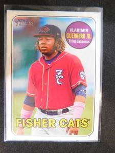 lot 49 image: 2018 Topps Heritage Minor League Vladimir Guerrero Jr. Rookie #1