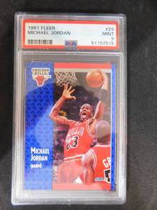 lot 55 image: PSA 9 Mint 1991 Fleer Michael Jordan #29 Chicago Bulls