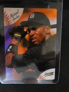 lot 62 image: 1994 Action Packed Michael Jordan Baseball Rookie Card #23