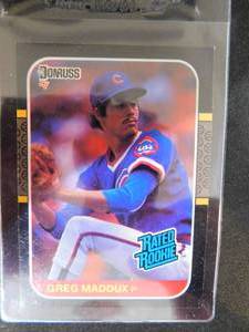 lot 68 image: 1987 Donruss Greg Maddux Rated Rookie Card #36