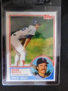 lot 76 image: 1983 Topps Wade Boggs Rookie Card #498