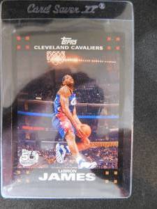 lot 85 image: 2007 Topps LeBron James #23 Cleveland Cavaliers Iconic Card