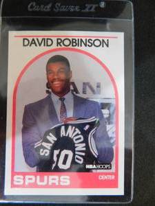 lot 86 image: 1989 Hoops David Robinson Rookie Card Short Print #138
