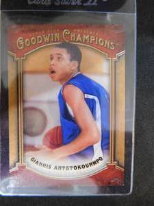 lot 87 image: 2014 Goodwin Champions Giannis Antetokounmpo Rookie Card #125