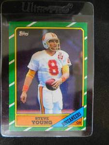 lot 94 image: 1986 Topps Steve Young Rookie Card #374