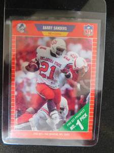 lot 96 image: 1989 Pro Set Barry Sanders Rookie Card #494