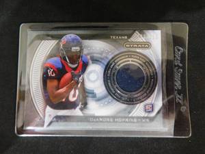 lot 99 image: 2013 Topps Strata Jersey Card DeAndre Hopkins Rookie Serial #128213