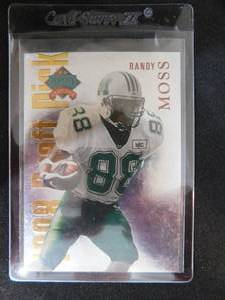 lot 100 image: 1998 Playoff Draft Pick Randy Moss Rookie Card #9
