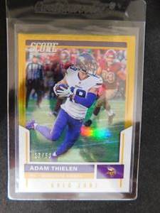 lot 103 image: 2017 Score Gold Zone Adam Thielen #66 Serial #1350