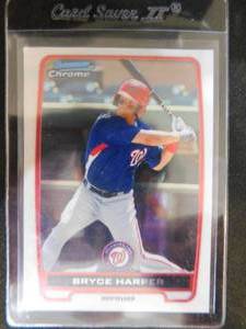 lot 105 image: 2012 Bowman Chrome Prospects Bryce Harper Rookie Card #BCP10