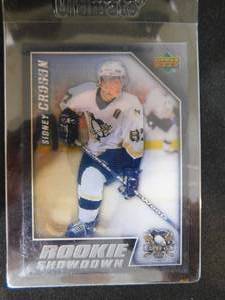 lot 107 image: 2006 Upper Deck Showdown Sidney Crosby  Alexander Ovechkin Dual Rookie Card #RS-SCAO