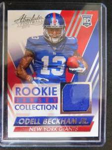 lot 110 image: 2014 Absolute Rookie Jersey Collection Odell Beckham Jr. #OB