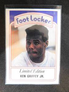 lot 114 image: 1991 Foot Locker Ken Griffey Jr. Rookie Card - Basketball - Super Tough Card to Find