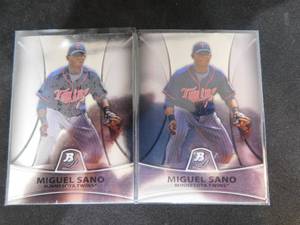 lot 119 image: (2) 2010 Bowman Platinum Miguel Sano Rookie Cards #PP28