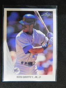 lot 122 image: 1990 Leaf Ken Griffey Jr. #245 1st Leaf Card