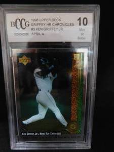 lot 124 image: BCCG 10 1998 Upper Deck HR Chronicles Ken Griffey Jr. #3