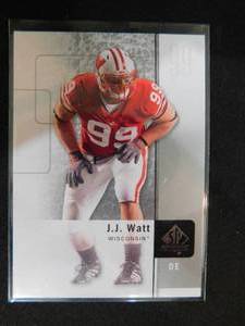 lot 126 image: 2011 SP Authentic J.J. Watt Rookie Card #57