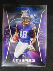 lot 133 image: 2020 Panini POD Justin Jefferson Rookie Card #63