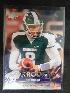 lot 134 image: 2012 Upper Deck Kirk Cousins Rookie Card #105