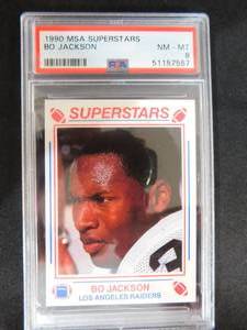 lot 155 image: 1990 MSA Superstars Bo Jackson PSA 8 NM-MT RARE