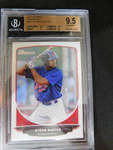 lot 156 image: BGS 9.5 Gem Mint 2013 Bowman Byron Buxton Rookie Card #BP1