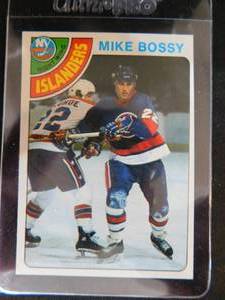 lot 160 image: 1978 Topps Mike Bossy Rookie Card #115 New York Islanders