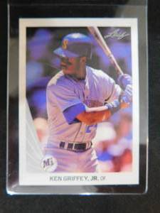 lot 176 image: 1990 Leaf Ken Griffey Jr. #245 1st Leaf Card