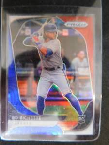lot 183 image: 2020 Prizm Red White And Blue Refractor Bo Bichette Rookie Card #71
