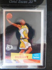 lot 188 image: 2007 Topps 1957-58 Variation Kevin Durant Rookie Card #112